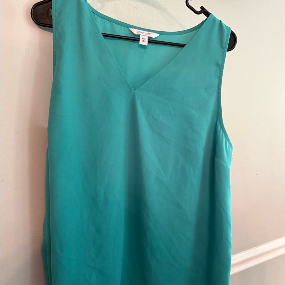 Nine West Blue Green Tank Top